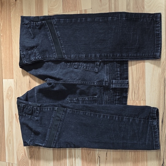 Marithe Francois Girbaud Moto Jeans Mens 32x32 Black Panel Stretch Denim Streetw - Picture 4 of 14